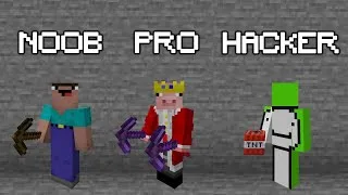Miniature : Comment creuser dans Minecraft ? (NOOB vs PRO vs HACKER)