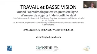 Miniature : "Travail et Basse vision - Quand l'ophtalmologue est en première ligne"