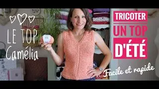 Miniature : Tricoter un TOP d'été col V et tresse ! Le top Camélia facile et rapide - Tuto Full vidéo