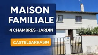 Miniature : Maison 121 m² – 4 chambres – jardin + garage – Castelsarrasin (secteur calme)