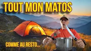 Miniature : Ma popote de randonnée. Tout le matos léger que j'emporte en bivouac
