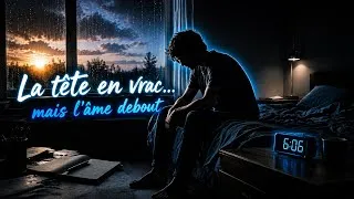 Miniature : La tête en vrac… mais l’âme debout | Quand ton cerveau refuse de s’arrêter 💙⏰ (Rap Émotion 2026)