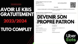 Miniature : AVOIR KBIS 2023/2024 (création micro entreprise tuto complet)