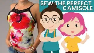 Miniature : How to Sew a Camisole That Actually Fits : Adjustable Straps + Lace