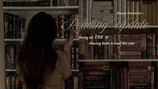 Miniature : Reading update | facing my TBR & choosing books to read this year ☕️📚
