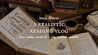 Miniature : A realistic reading vlog | new reading journal & a long weekend readathon ☕️📖🖊️