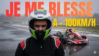 Miniature : Premiere fois en kart de compétition : piste mouillée, neige, spins et blessure