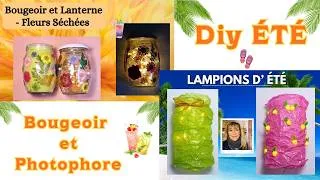 Miniature : 🍉 DIY Décoration d'ÉTÉ : un Bougeoir en Fleurs Séchées et un Photophore en Papier 🍉