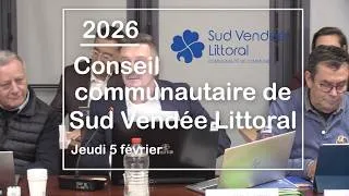 Miniature : Sud Vendée Littoral :Conseil communautaire - 5 février 2026