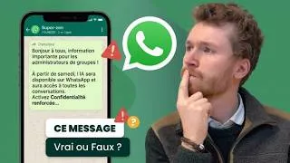 Miniature : ALERTE WhatsApp : ce message qui circule depuis ce week-end est-il vrai ?