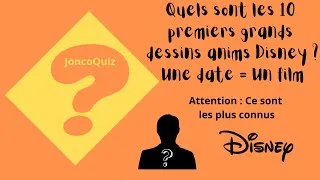 Miniature : Quels sont les 10 premiers grands dessins animés de Disney Une date un film question quiz