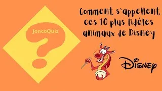 Miniature : Comment s'appellent ces 10 plus fidèles animaux de Disney  Quiz Question Réponse Quizz