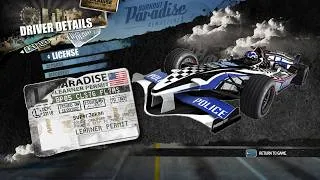 Miniature : J'ai la F1 de police au début du jeu (Burnout Paradise Remastered)
