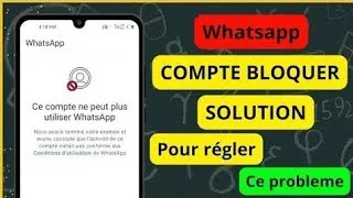 Miniature : Banni 🚨 de whatsapp ? Comment débloquer un compte Whatsapp banni ou bloquer avec ce code secret