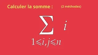 Miniature : Calcul d'une somme double, exercice de calcul agébrique