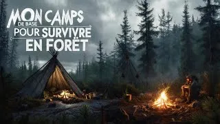 Miniature : Bushcraft & Survie - Mon camp de base perdu dans la forêt ! (À plus de 15km de la civilisation 😱)