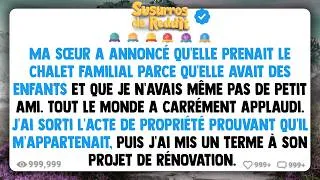 Miniature : Elle exige mon chalet car je suis célibataire. L'acte de propriété a détruit ses plans !