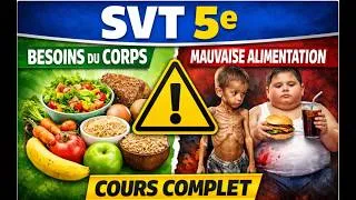 Miniature : SVT 5e : Les besoins de l’organisme et les dangers d’une mauvaise alimentation | Cours complet