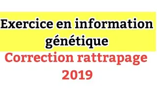 Miniature : 2BAC PC : Exercice en information génétique : correction rattrapage 2019