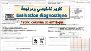 Miniature : évaluation  diagnostique test diagnostique tronc commun science de la vie et la terre svt