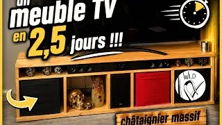Miniature : Un meuble TV en 2,5 jours !!! Châtaignier massif