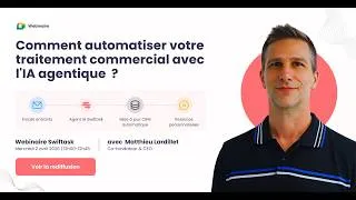 Miniature : Automatisez votre cycle commercial avec l'IA : Email, CRM et Pipeline | Webinaire Swiftask