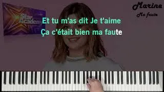 Miniature : Marine (Star Academy 2024) - Ma faute (karaoke instrumental)