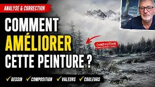 Miniature : Je corrige une peinture : dessin, composition, valeurs et couleurs