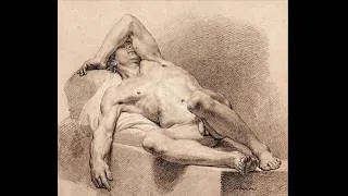 Miniature : Les tableaux qui glissent :  Domenico Corvi - Etude d'homme nu dans la force de l'âge