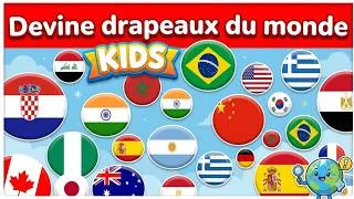 Miniature : Devine les DRAPEAUX du Monde 🚩🌍 Quiz +50 Drapeaux / QUIZ for KIDS.