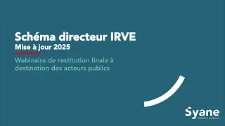 Miniature : Webinaire de restitution publique du SDIRVE - Syane 13 janvier 2026