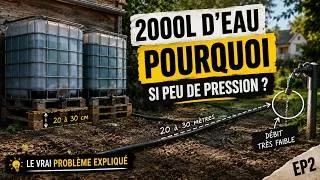 Miniature : Pourquoi 2000L d’eau ne donnent presque aucune pression