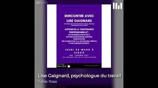 Miniature : Rencontre avec Lise Gaignard, psychologue du travail