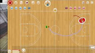 Miniature : Tactic3D Basketball: curved long pass