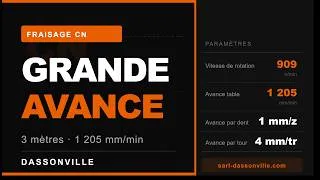Miniature : Usinage haute performance : fraisage grande avance chez Dassonville