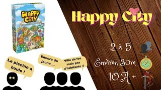 Miniature : Présentation jeu : Happy City + Partie complète