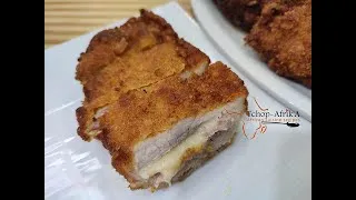 Miniature : Sans cure dent, ni ficelle de cuisson. Je n'avais pas imaginé facile la recette de porc cordon bleu