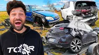 Miniature : J'AI ACHETÉ 3 VOITURES ACCIDENTÉES - OBJECTIF : ROULER AVEC!
