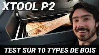 Miniature : Quel type de bois rend le mieux? Test de gravure laser sur 10 types de bois! (xTool P2 55W)