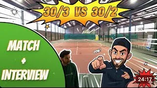 Miniature : Match amateur de  tennis : 30/2 contre 30/3, format 2 sets de 4 jeux!