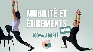 Miniature : 10 MINUTES - MOBILITÉ ET ÉTIREMENTS SUR CHAISE 🪑 ET AU SOL ✨