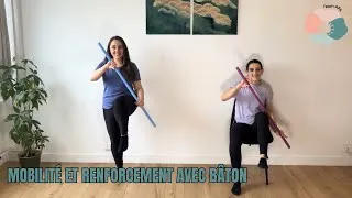 Miniature : RENFORCEMENT ET MOBILITÉ AVEC BÂTON - AVEC SARAH ET LAURIE