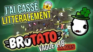 Miniature : J’ai dépassé les limites de Brotato en Danger 5 🍀 Build Chanceux 😱 Vague 118 ! | Tuto