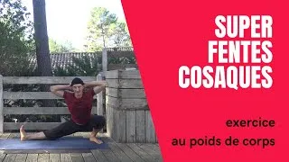Miniature : Fente cosaque (2 variantes) : quadriceps et mobilité des adducteurs, ischios-jambiers et des hanches