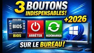 Miniature : 3 raccourcis MAGIQUES pour contrôler Windows en 1 clic BIOS, arrêt, redémarrage – 2026