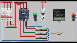 Miniature : Schéma de câblage du Régulateur de Température avec Contacteur 220V - RX-C100 Temperature Controller