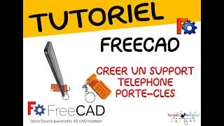 Miniature : 📱 Support de téléphone porte-clé avec FreeCAD | Tutoriel modélisation et impression 3D