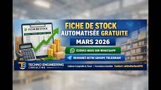 Miniature : FICHE DE STOCK AUTOMATISÉE GRATUITE 2026 | Je vous offre l'outil que tout gestionnaire doit avoir !