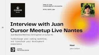 Miniature : Interview of Juan Bautista Martinez, Cursor AI at Cursor Meetup Nantes LIVE 🚀