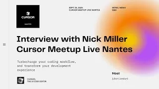 Miniature : Interview of Nick Miller, Anysphere at Cursor Meetup Nantes LIVE 🚀
